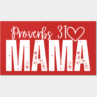 Proverbs 31 Mama T-Shirt | Christian Mom Shirt | Faith-Based Motherhood Tee Posters and Art